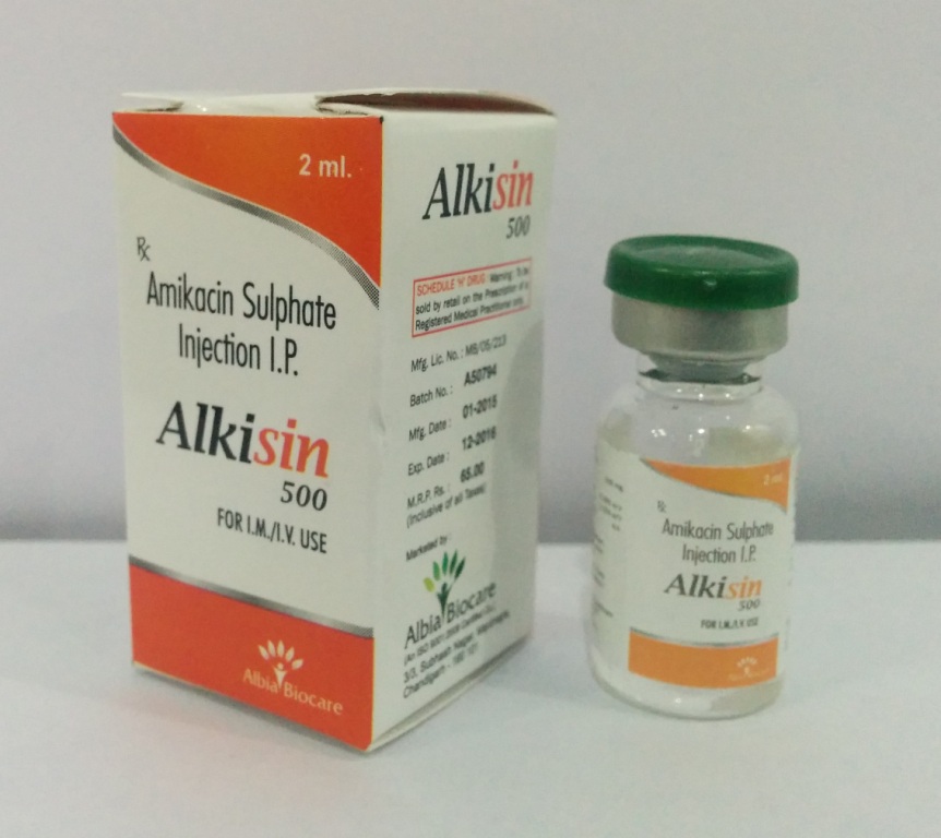 ALKISIN-500 | Amikacin- 500 mg (2 ml)